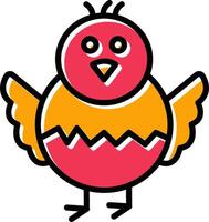 icono de vector de pollito