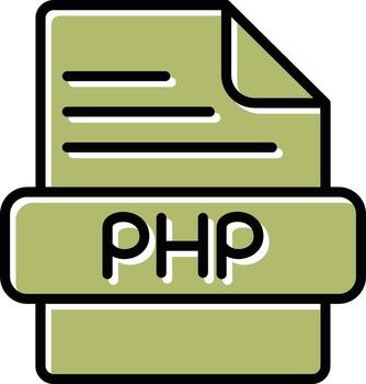 icono de vector de php