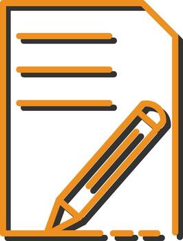 icono de vector de edición de documento