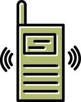 icono de vector de walkie-talkie