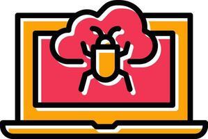 Bug Cloud Vector Icon