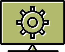 Computer Settings Vector Icon