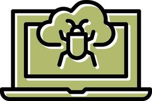 Bug Cloud Vector Icon