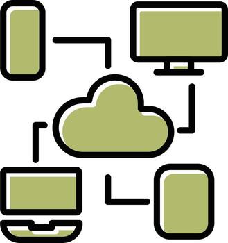 Cloud Computing Vector Icon