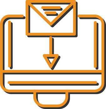 correo subir vector icono