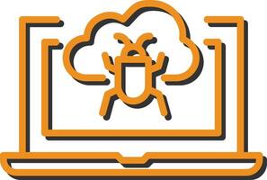 Bug Cloud Vector Icon