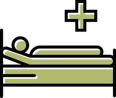 Patient Bed Vector Icon