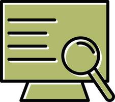 Computer Search Vector Icon