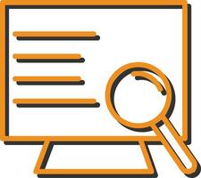 Computer Search Vector Icon