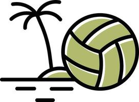 Beach Volleyball Vector Icon