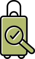 Luggage Inspection Vector Icon