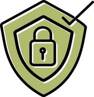 icono de vector de protección verificada