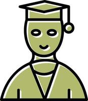 masculino graduado vector icono