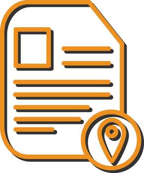Document Location Vector Icon