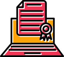 Online Graduation Vector Icon