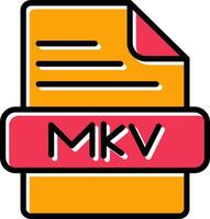 icono de vector mkv