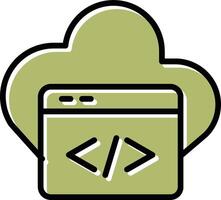 Cloud Coding Vector Icon