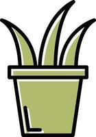 Grass Pot Vector Icon