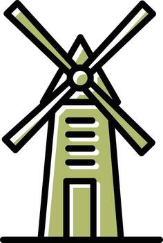 icono de vector de molino de viento