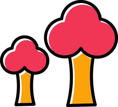 icono de vector de árboles