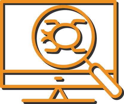 icono de vector de depuración