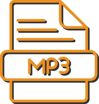 icono de vector de mp3