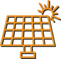 icono de vector de panel solar