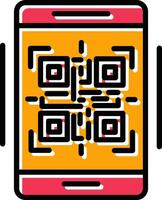 icono de vector de código qr