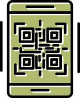 icono de vector de código qr