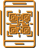 icono de vector de código qr