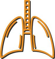 icono de vector de pulmones