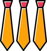 Three Ties Vector Icon