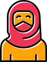 Woman with Niqab Vector Icon