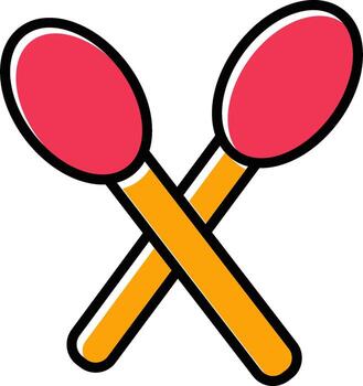 icono de vector de cucharas