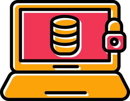 icono de vector de seguridad de datos