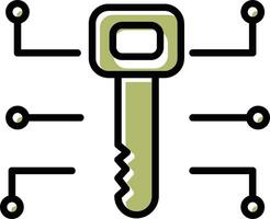 Electronic Key Vector Icon