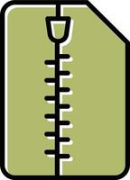 Zipped Document Vector Icon