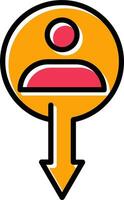 User Down Vector Icon