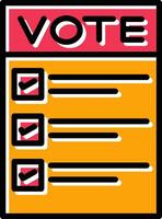 Ballot Paper Vector Icon