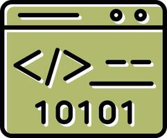 Binary Website Vector Icon