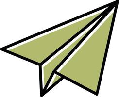 icono de vector de avión de papel