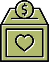 Charity Box Vector Icon