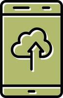 Cloud with Upward Arrow Vector Icon