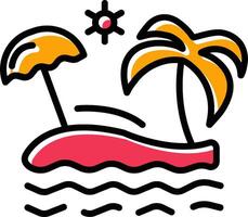 Beach Vector Icon