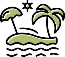 icono de vector de playa