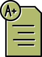 Graded Paper Vector Icon