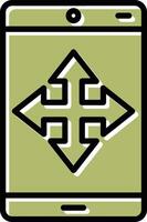 icono de vector de movimiento