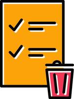 Trash List Vector Icon