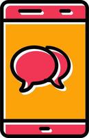 Double Message Bubble Vector Icon