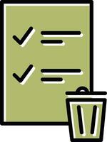 Trash List Vector Icon